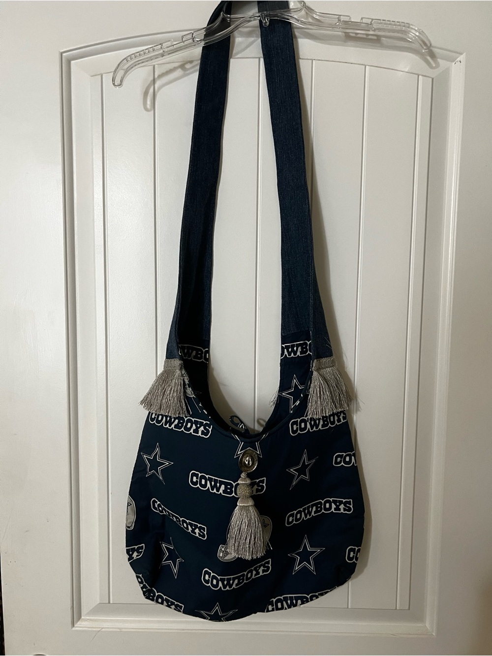 Dallas Cowboys Navy Blue Tassel Sling Bag
